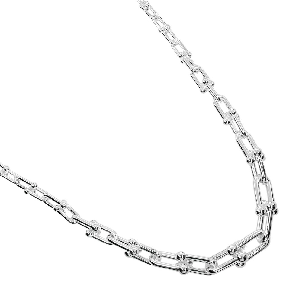 Tiffany Co Graduated Link Necklace Sterling Silver
